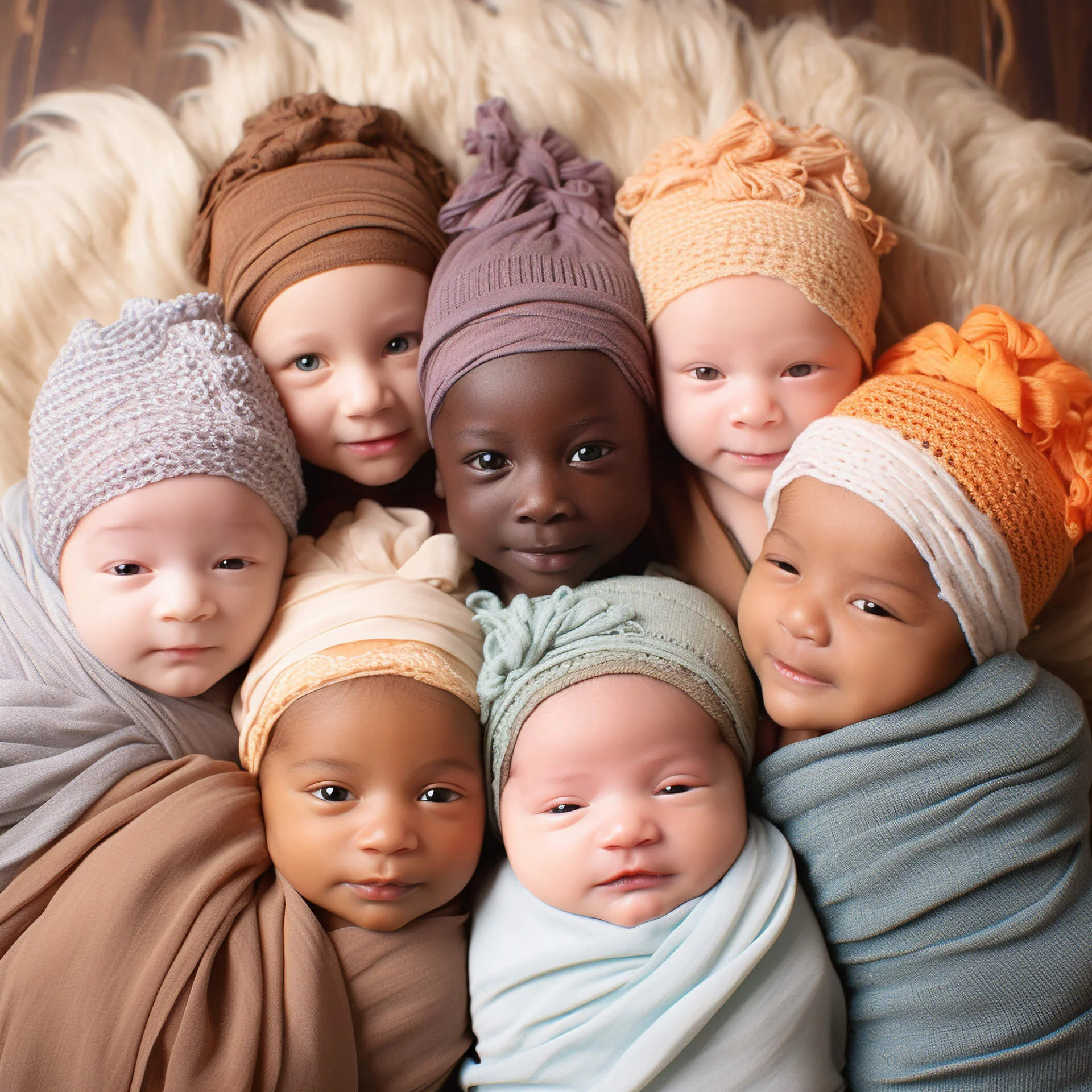 top view cute baby